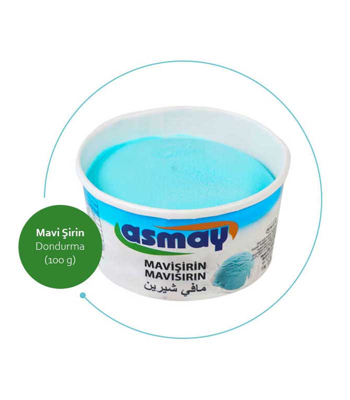 asmay kase dondurma mavi sirin 100g